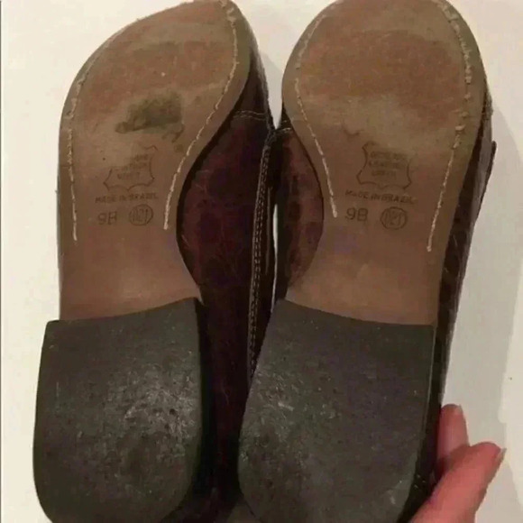 Unisa Brown Flats 9 Leather Loafer Tortoise Print - Picture 5 of 8